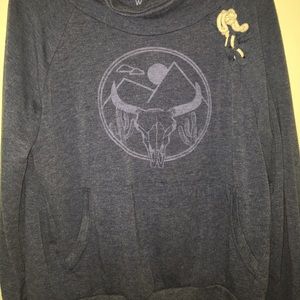 Blue Oversized Sweatshirt